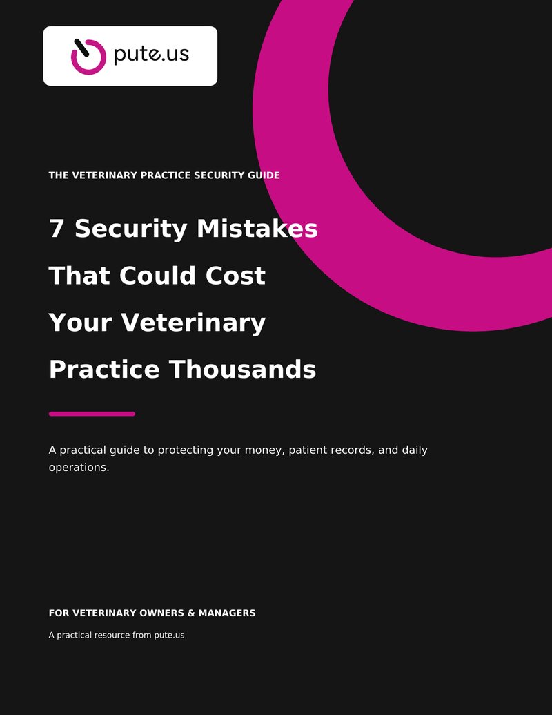 Cover of 7 Security Mistakes That Could Cost Your Veterinary Practice Thousands